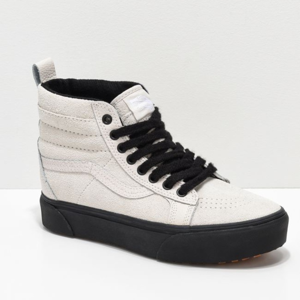 Vans Moonbeam & Black Suede Sk8-Hi Platform